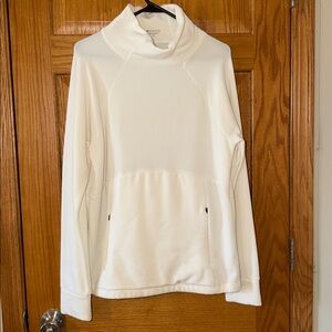 Athleta White Funnel Neck Pullover